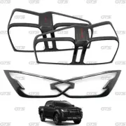 For Isuzu D-Max V-Cross 2020 21 Carbon Set Head Light Tail Lamp Matt Cover (for: Isuzu)