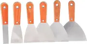 6Pcs Putty Cutter Polished Steel Blades for Scraping Patching Cleaning Portable Trowel Tool with Various for Tile Wall Jobs