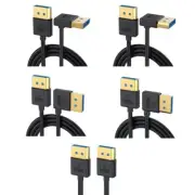 DisplayPort Flexible Silicone Cable 90�� Angled DP1.4 Connection Cord 8K60hz