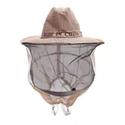 1 Pcs Bee Hat Beehive Beekeeping Hat Mosquito Bee Insect Net Head5609