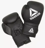 Reebok 12oz Black Padded Adult Boxing Gloves Punch Sparring MMA Training OSFA