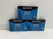 3-Pack Sony DVC Mini-DV 60 Min Premium Blank Tapes Digital Video Cassettes