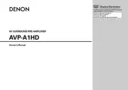 Denon AVP-A1HD Pre-Amplifier Owners Manual