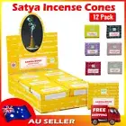 12-Pack SATYA Incense Cones Dhoop Cone Sandalwood White Sage Dragon's Blood