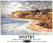 Whitby British railway railroad travel poster 8x10" print buy art prints