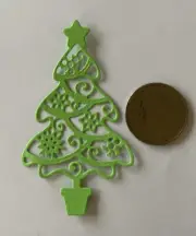 SNOWFLAKE CHRISTMAS TREE Die-Cuts (6pc)Evergreen•Forest•Decoration •Holiday•Star
