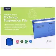 J.Burrows Recycled Foolscap Suspension Files Blue 10 Pack