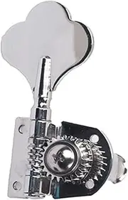 Vaguelly 4r Semiclosed Bass Tuning Pegs Set Vintage Open Style Guitar Tuner Heads Bass Guitar Tuning Keys Chrome Plated (Strings)