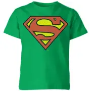 Official Superman Crackle Logo Kids' T-Shirt - Green