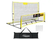 Professional Soccer Rebounder, 2-in-1 Bounce Back Rebound Net, 7'x3'x4'- Yellow