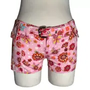 2000s DOLCE & GABBANA CARGO FLORAL PINK HOT SHORTS