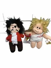 2 VTG MARY MEYER Tippy Toes Finger PUPPETS Cupid & Pirate Imaginary Play Toy NWT