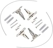 JOINPAYA 2 Sets Furniture Buckle Tip Proof Furniture Mounts Proof Sided Edge Furniture Anchor Covers Bookshelf Dresser Anchors for Proofing Silver Stainless Steel