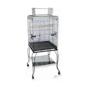 Avi One Open Top Parrot Cage Silver & Black M