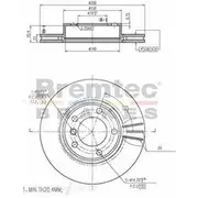 Bremtec Euro-Line GeoZinc Coated Brake Rotor - BDR6240EL