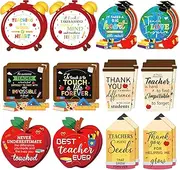 24 Pcs Teacher Appreciation Gift Card Holders Bulk Graduation Gift Card Sleeves for Teacher Best Teacher Ever Card Teacher of The Year Appreciation Gifts