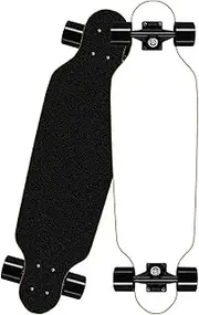Sports Skateboard Longboard, 24" 8-Layer A-Level Maple Heat Transfer White Pattern Mini Longboard Dance Board Suitable for Beginners