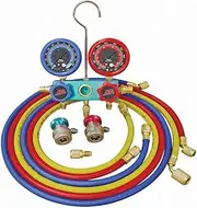 ATD Tools 3695 Aluminum Deluxe A/C Manifold Dual Gauge Set