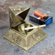 Metal Egyptian Style Pyramid Ashtray Vintage Cigarettes Tobacco Ash Tray Holder
