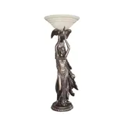 Lady with Bird Art Deco Table Lamp