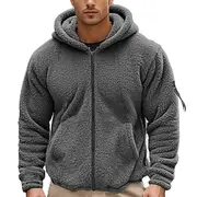 Men's Zip Up Hoodie Hoodie Zip Sweatshirt Fleece Hoodie Black Navy Blue Khaki Gray Hooded Plain Zip Up Sports Outdoor Casual Daily Streetwear Cool Sportswear