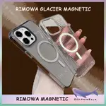 RIMOWA GLACIER 磁性矽膠透明啞光軟 IPHONE 手機殼手機殼適用於 11 12 13 14 15 PRO