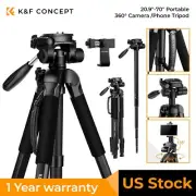 K&F Concept 69.7" 2-in-1 Tripod Monopod Camera /Phone 360° Pan Head For DLSR