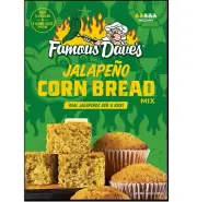 Famous Dave's JALAPENO Corn Bread Muffin Mix, 15 oz 1 Box