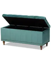 Baxton Studio Kaylee Button-Storage Ottoman Bench
