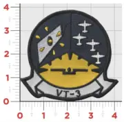 NAVY VT-3 RED KNIGHTS THROWBACK HOOK & LOOP EMBROIDERED PATCH
