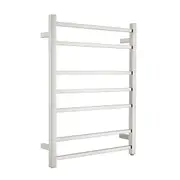 Decaura 304 Stainless Steel Electric Heated Towel Rail Square 7 Rungs Towel Rack