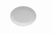 Oneida F8000000370 Buffalo Bright White 13" x 10" Oval Porcelain Coupe Platter