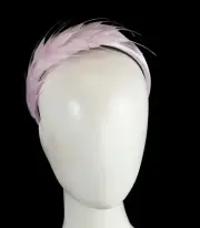 Lilac feather racing fascinator headband by Max Alexander. 100% Aussie Seller