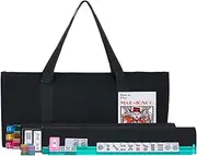 166 Tiles American Mahjong Set Black Soft Bag 4 Color Pushers/Racks Easy Carry Western Mahjongg