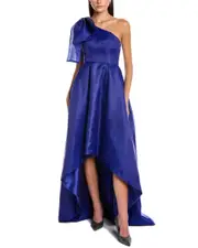 Black by Bariano Joesephine Bow High-Low Gown