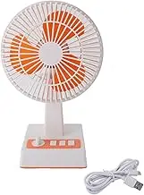 XIASABA USB Desk Fan Type C Interface Small Powerful Quiet 3 Speeds Wind Mini Desktop Table Fan Ideal for Home Office Indoor Outdoor Retro Style