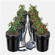 Clearance 9x Pots DWC 20L Buckets Aerated System Kit Indoor Hydroponics Grower