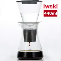 在飛比找樂天市場購物網優惠-iwaki 日本耐熱玻璃可微波冰滴咖啡壺-440ml