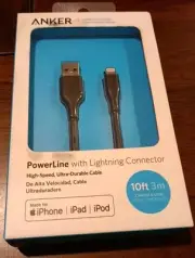 Anker PowerLine 10ft Charging Cable for iPhone/iPad/iPod - Black