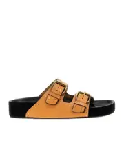 Open toe flat sandals 40 brown