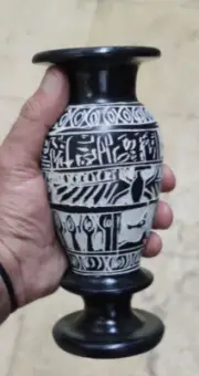 Ancient Vase (Amphora) With Hand Carved
