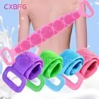 Silicone Body Scrubber - Exfoliating Shower Brush Body Scrub Back Cleaning Strap