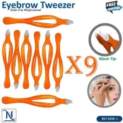 X9 Professional Eyebrow Tweezers Slant Hair Tweezer for Men & Women Hair plucker