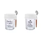 Overnight Oats Container 12 Oz Canning Jars Food Jars & Canisters (Hat Paper) *A