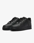 Nike Air Force 1 07 Low Triple Black Shoes Casual Mens Size 10 Womens 11.5