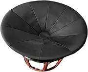 Outdoor Papasan Chair Cushion Cover, Thick Waterproof Round Saucer Chair Cover, Solid Moon Chair Slipcover for Garden Patio 47" Papasan Chair (Black, Diameter: 53")
