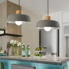 Kitchen Pendant Light Home Pendant Lighting Wood Lamp Grey Modern Ceiling Lights