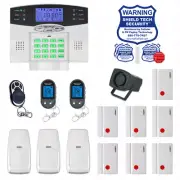 WIRELESS HOME SECURITY SYSTEM LCD BURGLAR HOUSE ALARM VOIP PHONE LINE DIALER FP
