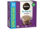 Nescafe 98% Sugar Free Mocha Coffee Sachets 26 Pack