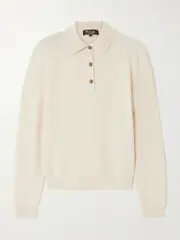 [Loro Piana] Loro Piana - Cashmere Polo Sweater - White - IT42 IT 42 White